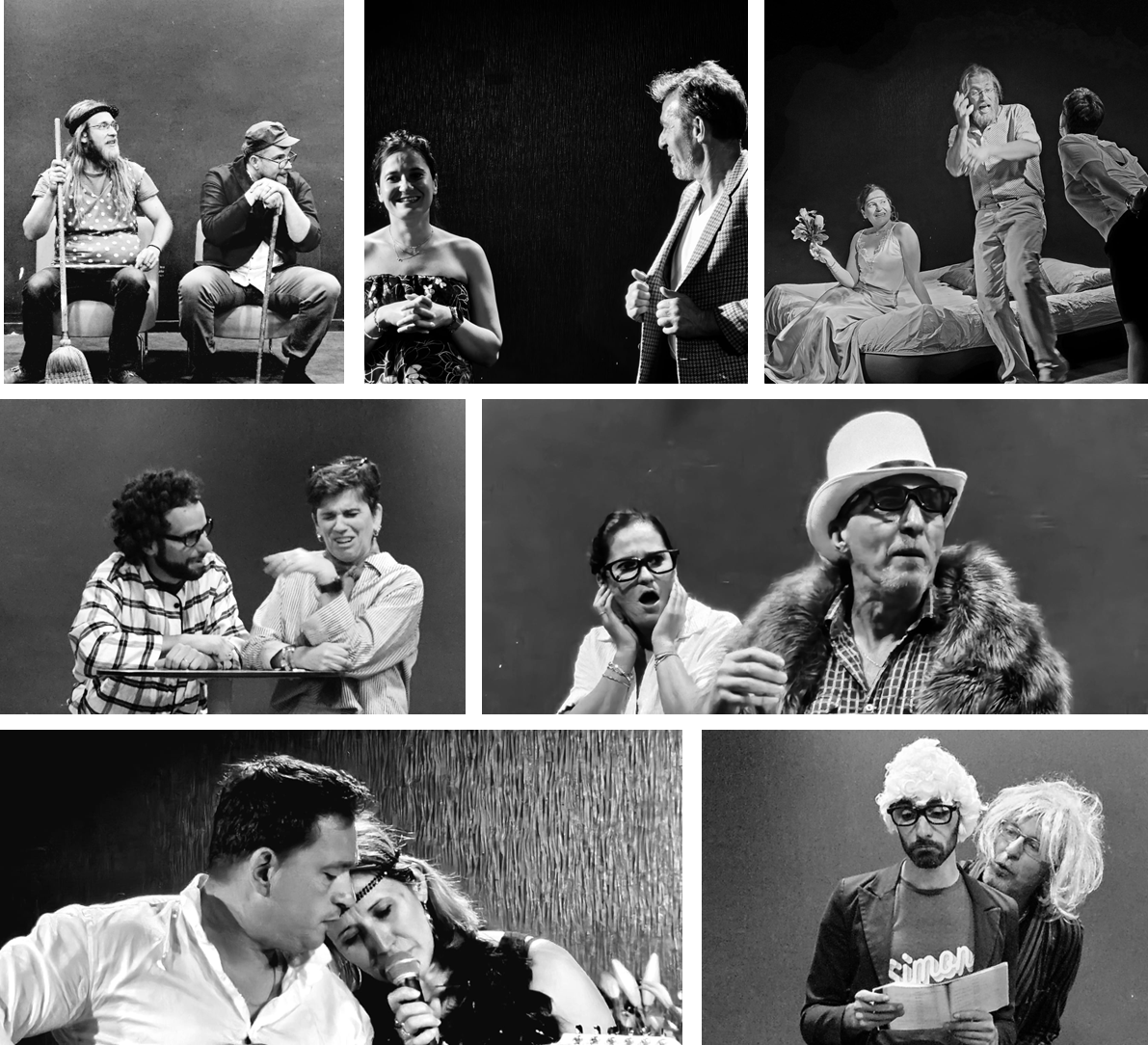 Montage de diverses photos de la troupe